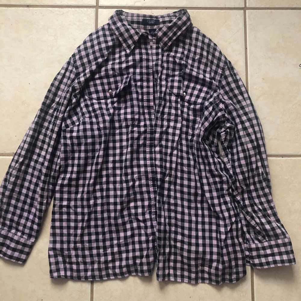 Light purple and black flannel